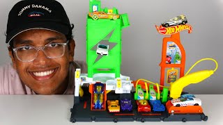 Super Recharge Fuel Station Recharge & Fun With Your Car  New Hot Wheels Toy Video for Kids
