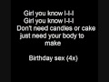 Birthday Sex Lyrics Jeremih 