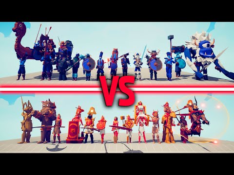 VIKINGS TEAM vs EGYPT TEAM - Totally Accurate Battle Simulator | TABS