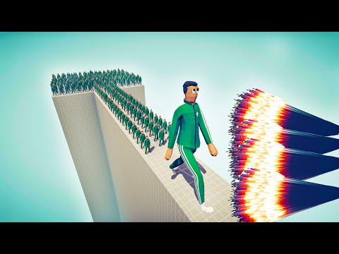 CAN 100x SQUID GAME CROSS THE BRIDGE? - Totally Accurate Battle Simulator TABS