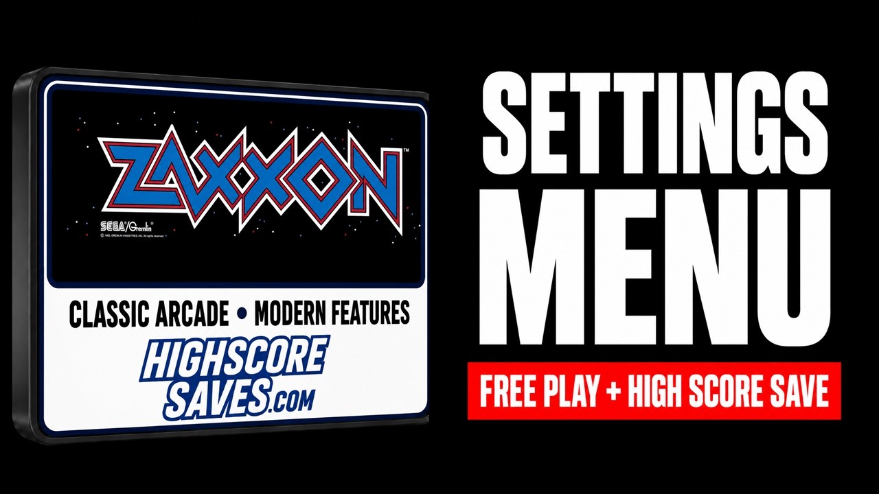 Zaxxon settings menu video guide