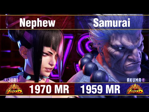 【スト6】ネフュー vs Samurai (ジュリ vs 豪鬼) SF6 Nephew vs Samurai (Juri vs Akuma)