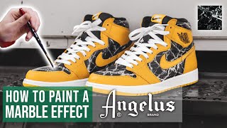 How To Paint Marble Textures | Custom Jordan 1s with Angelus Paint