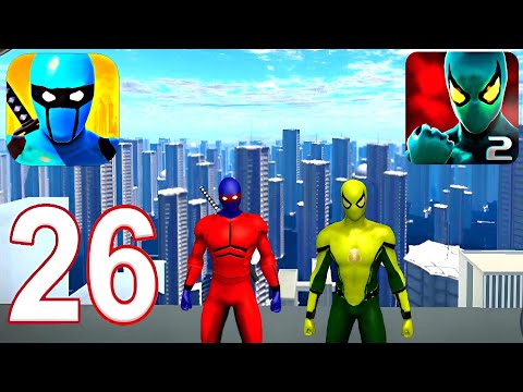 Power Spider Superhero 2 Vs  Blue Ninja Rope Hero - Gameplay Walkthrough Part 26 (iOS, Android)