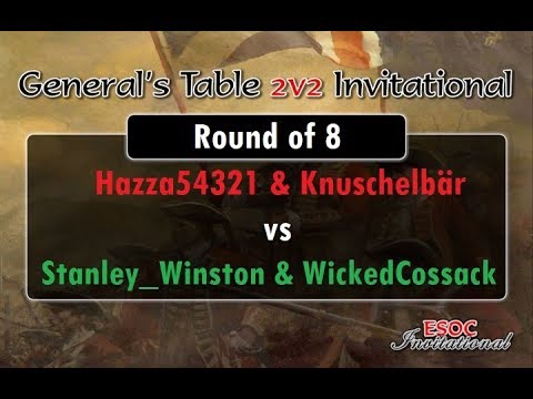 [AoE3] Hazza54321 & Knuschelbär vs Stanley_Winston & WickedCossack − Ro8 − General’s Table 2v2 Inv.