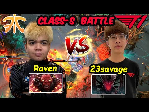 T1 23savage Terrorblade 12K MMR vs Fnatic Raven Axe OFFLANE - Class S Battle Dota 2 pro Gameplay