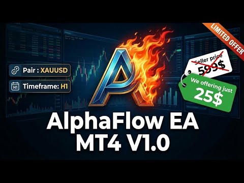 AlphaFlow EA MT4 V1.0 | XAUUSD Gold Auto Trading Expert Advisor (MT4)