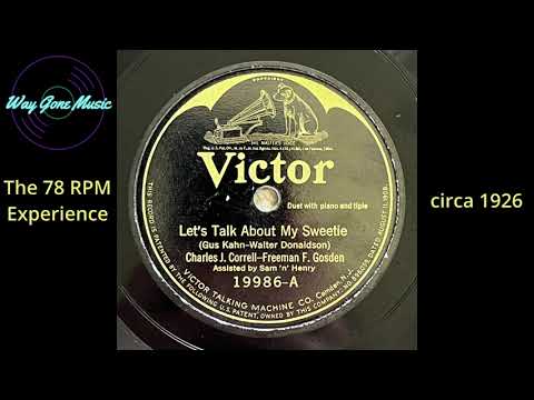 Charles J. Cornell & Freeman F. Gosden - Let's Talk About My Sweetie