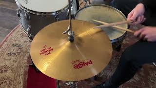 Video thumbnail for 1986 Paiste 3000 14" Medium Hi Hat Set 780/1090 by Rochester Drum Trade