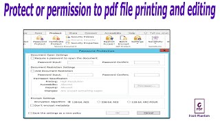 How to protect or permission to pdf file printing and editing in Foxit PhantomPDF