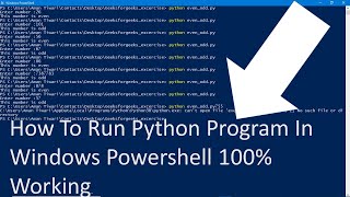 how to run python program in windows powershell.