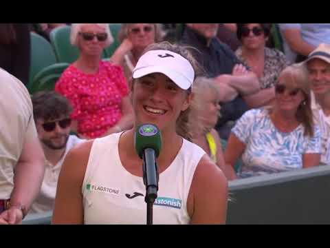 Solana Sierra interview after 2nd round win at 2025 Wimbledon