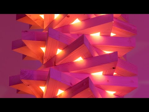 Sound Responsive Light Sculpture - FUTURETRO - ‘Radiate Love’ - Head-to-Toe Tilt Shot