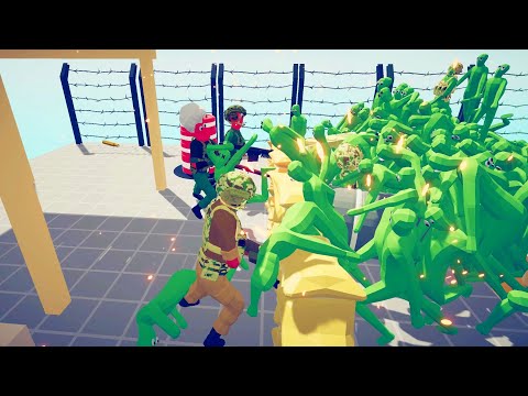 Zombie 100 Units vs Army - Totally Accurate Battle Simulator TABS