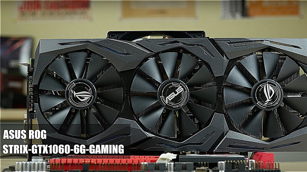 Видеокарта Asus PCI-E STRIX-GTX1060-O6G-GAMING nVidia GeForce GTX 1060 6144Mb 192bit GDDR5 1620/8208 DVIx1/HDMIx2/DPx2/HDCP Ret