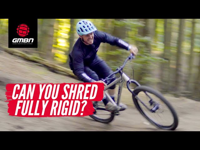 riding a rigid mountain bike