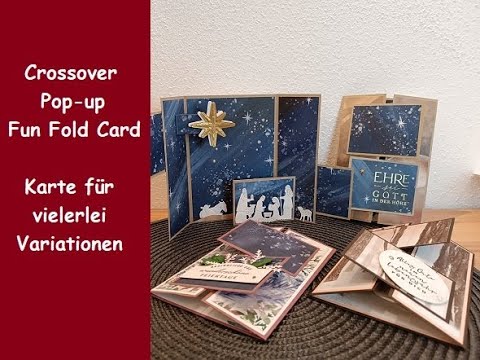 Crossover Pop-up Fun Fold Card - besondere Kartenform - Nacht der Wunder - Stampin´ Up!®