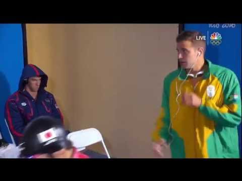 Michael Phelps and Le Clos in the Ready Room