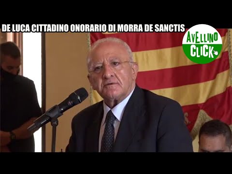 MORRA DE SANCTIS, CONFERITA LA CITTADINANZA ONORARIA A VINCENZO DE LUCA