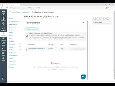 Buddycheck how to setup in Canvas as an Assignment for evaluation of peer contribution to groupwork