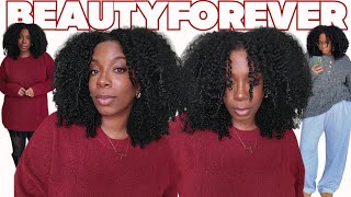 TOP THAT 🤯 Low Cost HD Lace Wig w/ Kinky Edges | GRWM Fluffy Kinky Curly Install | BeautyForeverHair