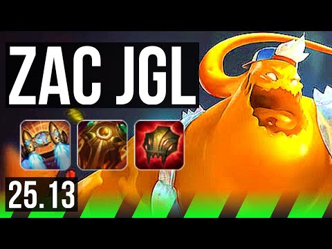 ZAC vs DR. MUNDO (JGL) | 9/2/12, 800+ games | EUW Master | 25.13