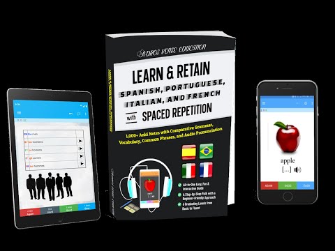 Learn Spanish, Portuguese, Italian, and French at the Same Time with Anki Deck Flashcards