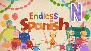 Endless Spanish Letter N - Sight Words: NEGRO NIDO
