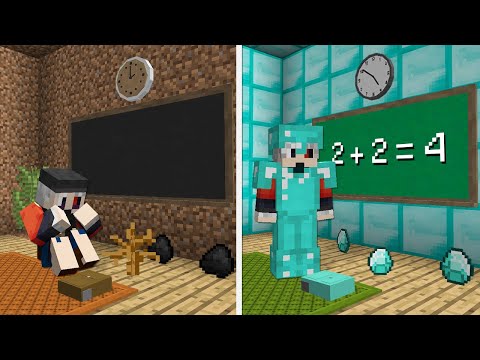 1$ OKUL VS 1000$ OKUL - Minecraft