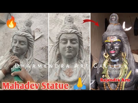 Rajendra art's white marble standing mahadev statue, temple