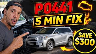 How to fix the check engine light error Code p0441 for 2018 Toyota highlander Xle in less than 5 min