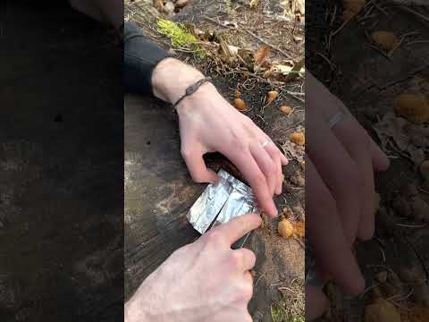 Making fire with chewing gum?