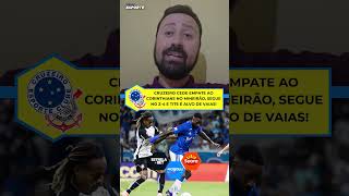 Cruzeiro cede empate ao Corinthians no Mineirão, segue no Z-4 e Tite é alvo de vaias