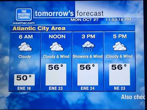 WeatherStar XL Simulator October 27, 2025 Atlantic City NJ 