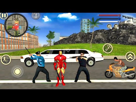 Iron Rope Hero Vice Town City - Fun at NY City - Android Gameplay
