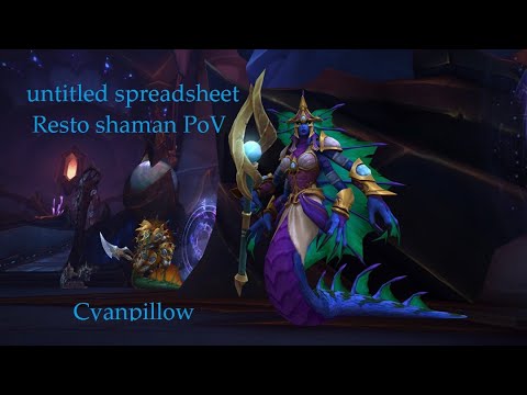 *untitled spreadsheet* Mythic Queens Court resto shaman PoV