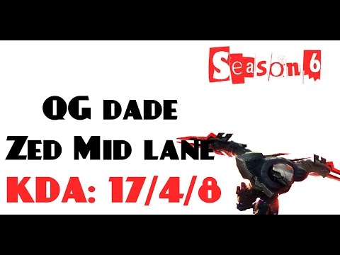 Korea Challenger LOL - QG dade - Zed Mid lane (Feb 16, 2015)