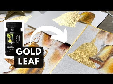 How to Apply Gold Leaf to Watercolor Paper 💫 #12daysofchristmas