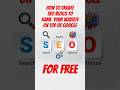 How To Create SEO Blogs Using AI Rank On Google Fast With AI Tools Day 11 100 Days BGS