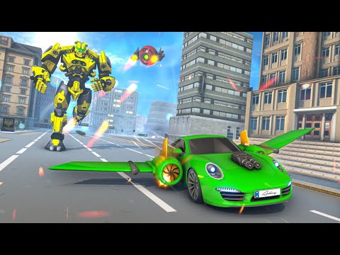 Flying Cars Robot Transforming | Robots Car Chasing | Police Car Transform