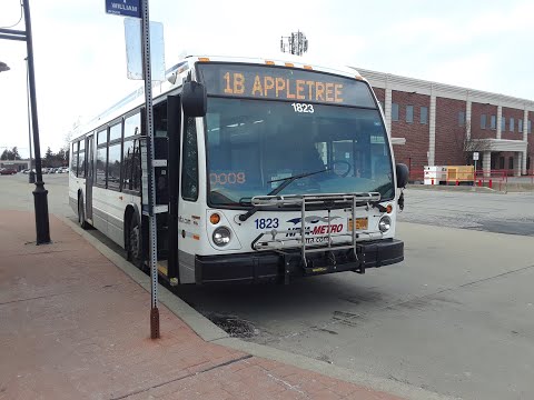 NFTA Metro Ride Route 1B Outbound [Full Route] Bus 1823 - 2018 Novabus LFS Diesel