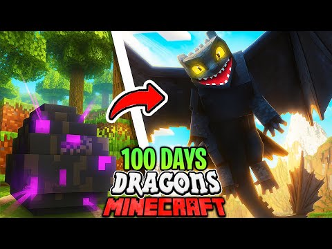 I Survived 100 Days in a WORLD OF DRAGONS in Minecraft!