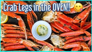 How to cook crab legs in the OVEN!! (Easy recipe)