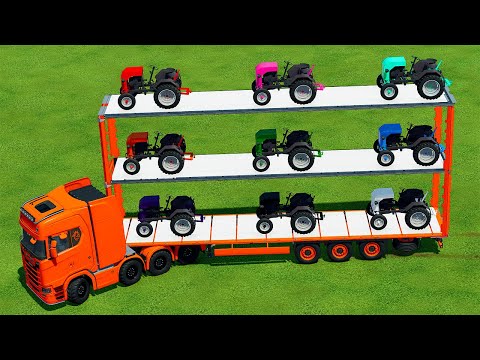 TRANSPORT OLD TRACTORS WITH SCANIA AND MAN TRUCKS - Farming Simulator 22