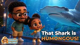 The Shark is Humongous! 🦈🦈 Slow Easy English Listening & Speaking Class for Beginners (A2-B1)