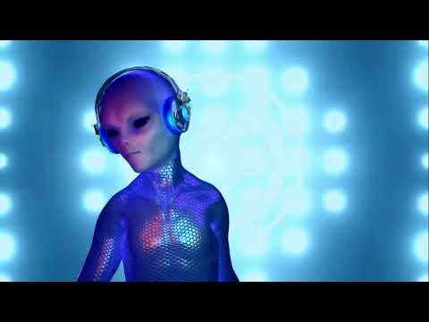 DJ PARTY ALIEN VJ Loop - Trippy Psychedelic Halloween Background Animation