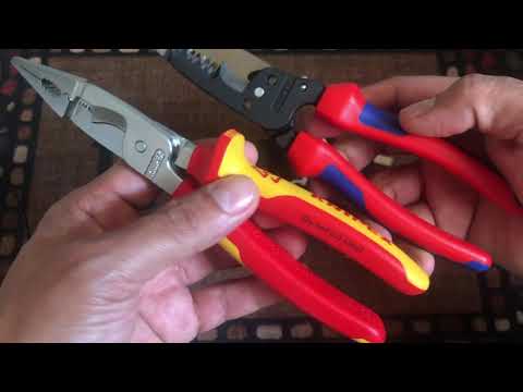 Replės elektrikui VDE 200mm, Knipex video