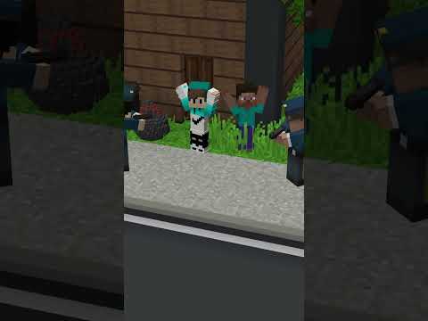 GUYS vs GIRLS - WHEN THE POLICE WANT TO ARREST YOU |  MINECRAFT #SHORTS
