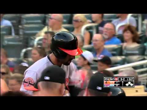 2012/07/17 Markakis scores on wild pitch