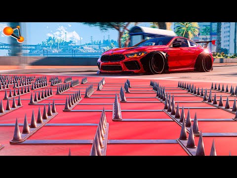 Spike Strip vs Cars #8 - BeamNG drive